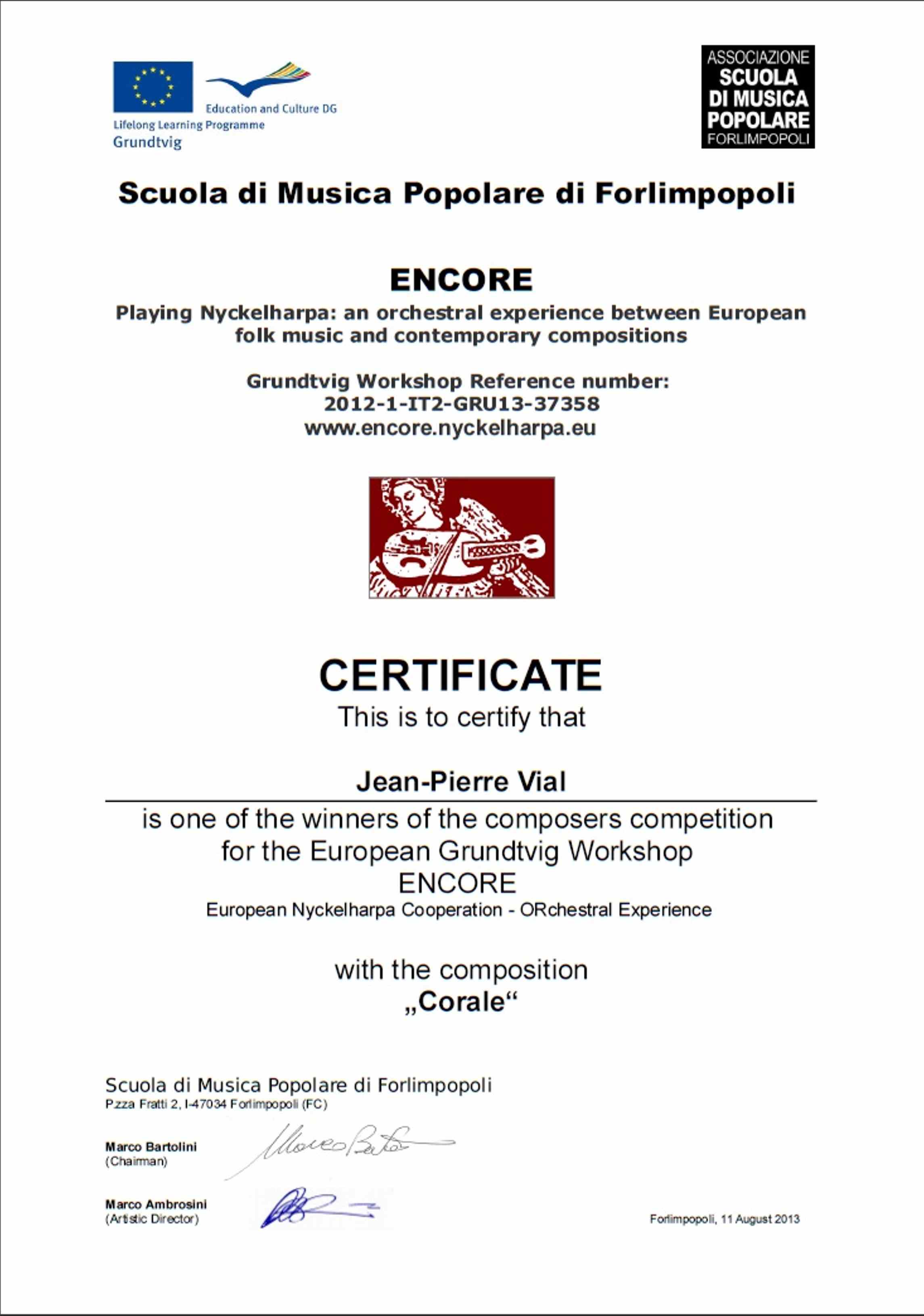 Encore music award