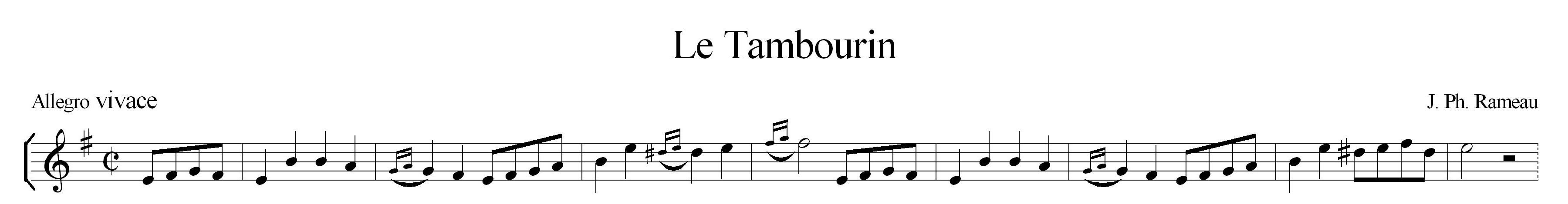 Le tambourin de J.Ph. Rameau