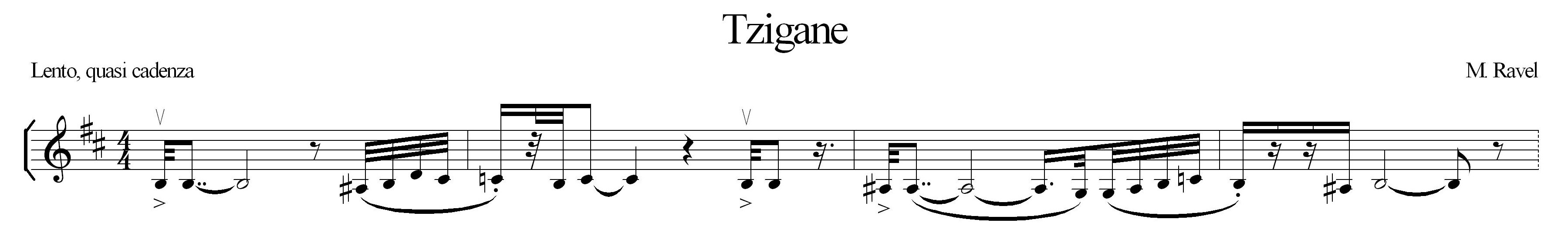 Tzigane de M. Ravel