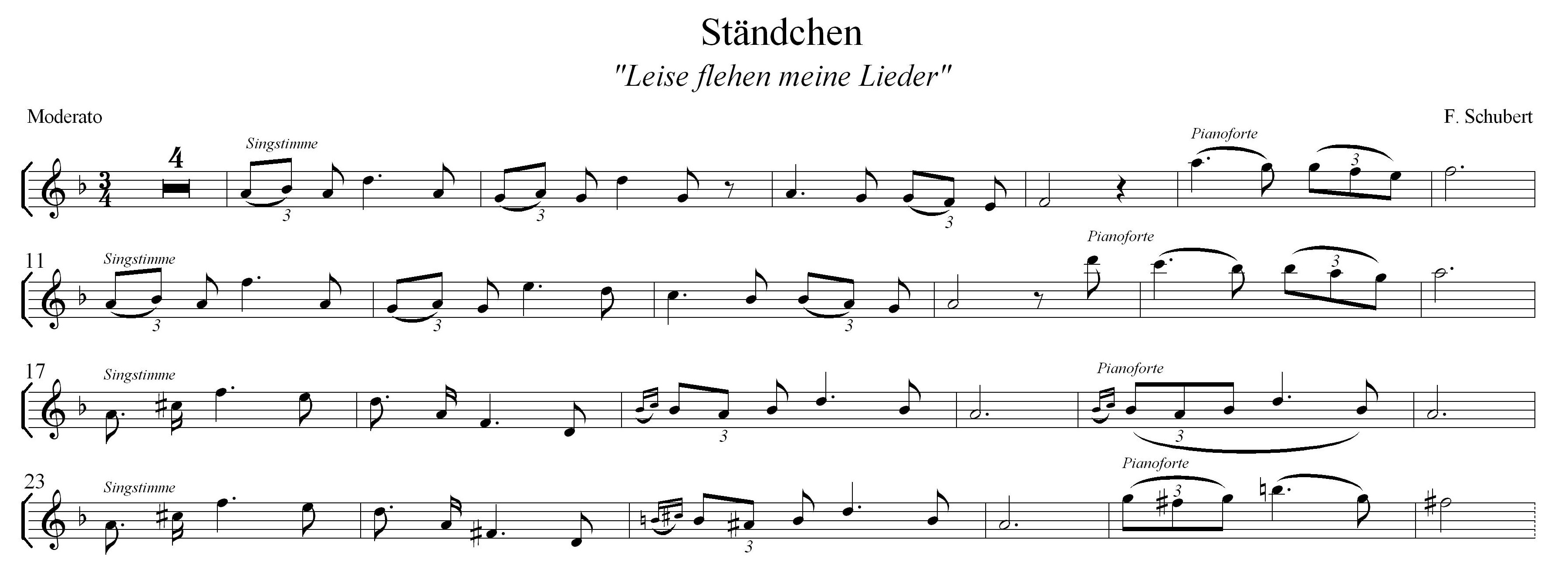 Sérénade de F. Schubert